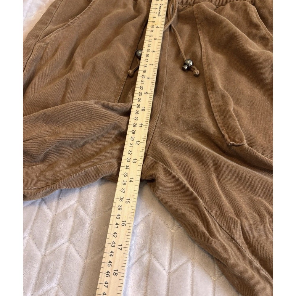 Zara Brown Cargo Pants Women Size M Elastic Waist Jogger Style Casual - Picture 10 of 11